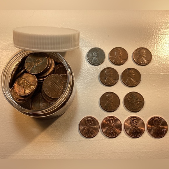 🟤 Vintage 1960s Penny Hunt Coin Collection for kids - Copper + Wheat + S Mint - Picture 3 of 13